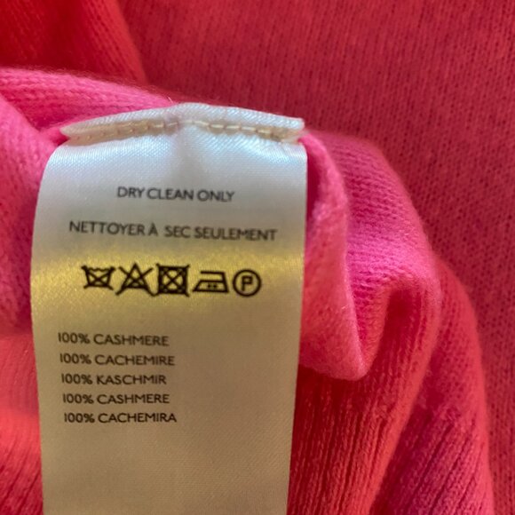 Pilcro Anthropologie The Alani 100% Cashmere Mock-Neck Sweater Neon Hot Pink 3XL - Picture 8 of 10
